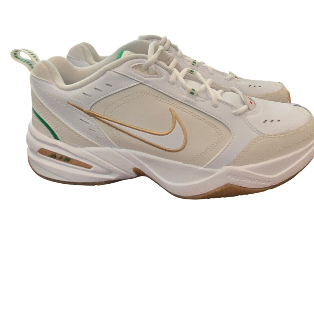 Nike Air Monarch IV White Metallic Gold Lucky Green 415445-103 Mens 12